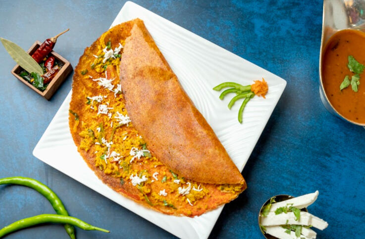 Cheese Garlic Dosa